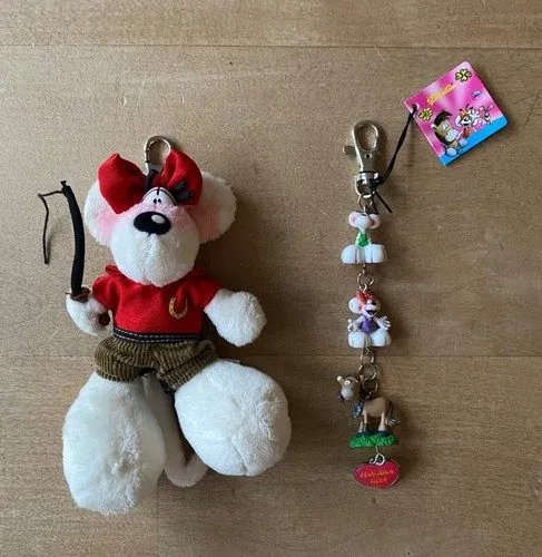 Diddl retro sleutelhanger springmuis